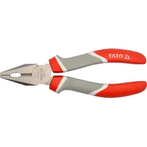 Lineman's pliers YATO YT-2007, carbon steel, insulated PP/TPR handles, 180 mm