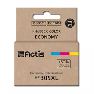 Картридж для принтера ACTIS KH-305CR совместимый с HP 305XL — цветной (голубой, пурпурный, жёлтый), краситель 18 мл, стандартная ёмкость, 1 шт.