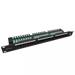 Patch panel SOLARIX SX24L-5E-UTP-BK-N 19" 1U 24x RJ45 CAT5E UTP