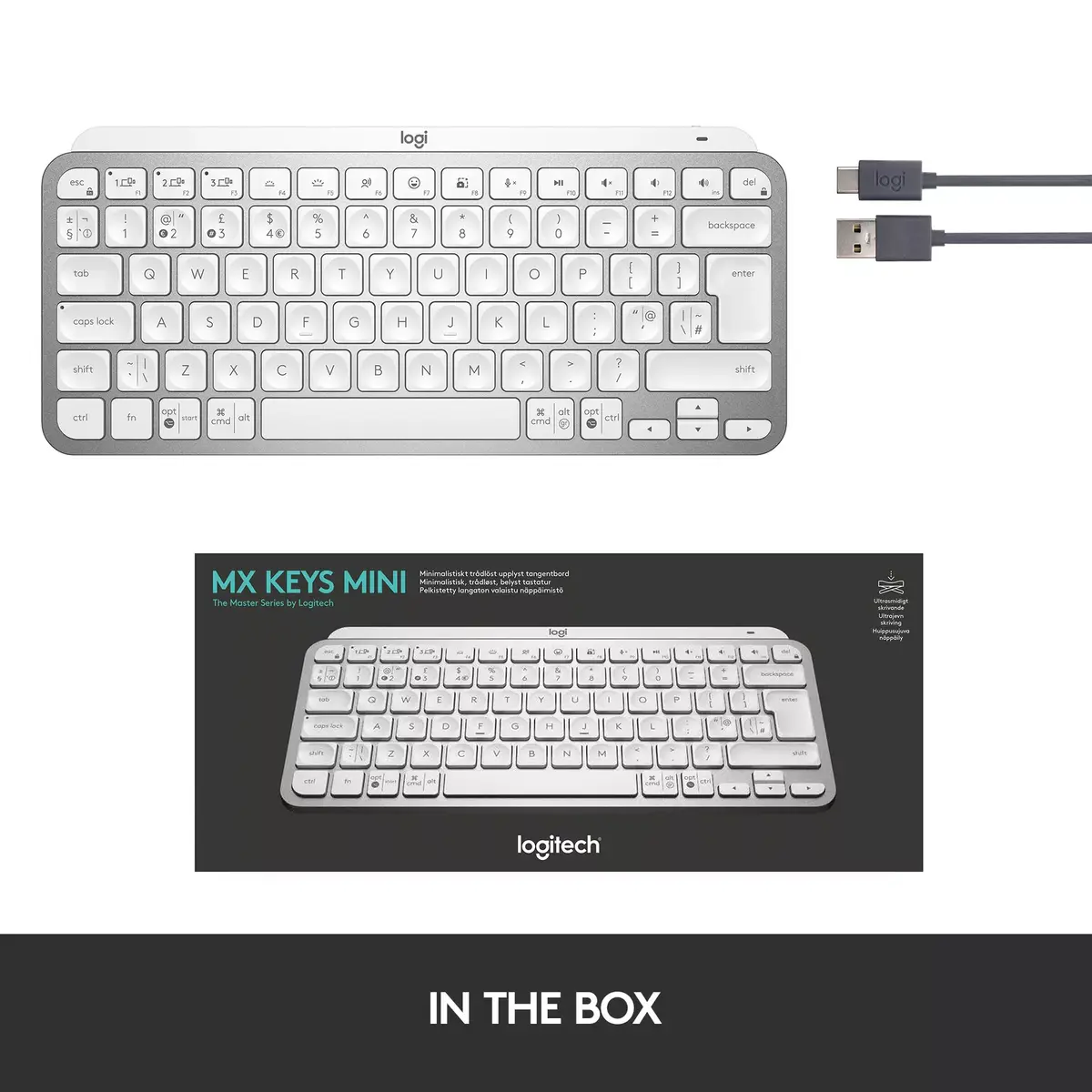 Logitech MX Keys Mini Bezvadu Apgaismotā Tastatūra Photo 14