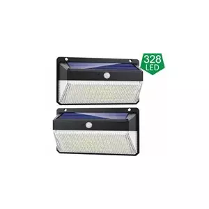 Viking āra saules LED apgaismojums M328 ar kustības sensoru, komplekts no 2 gab.