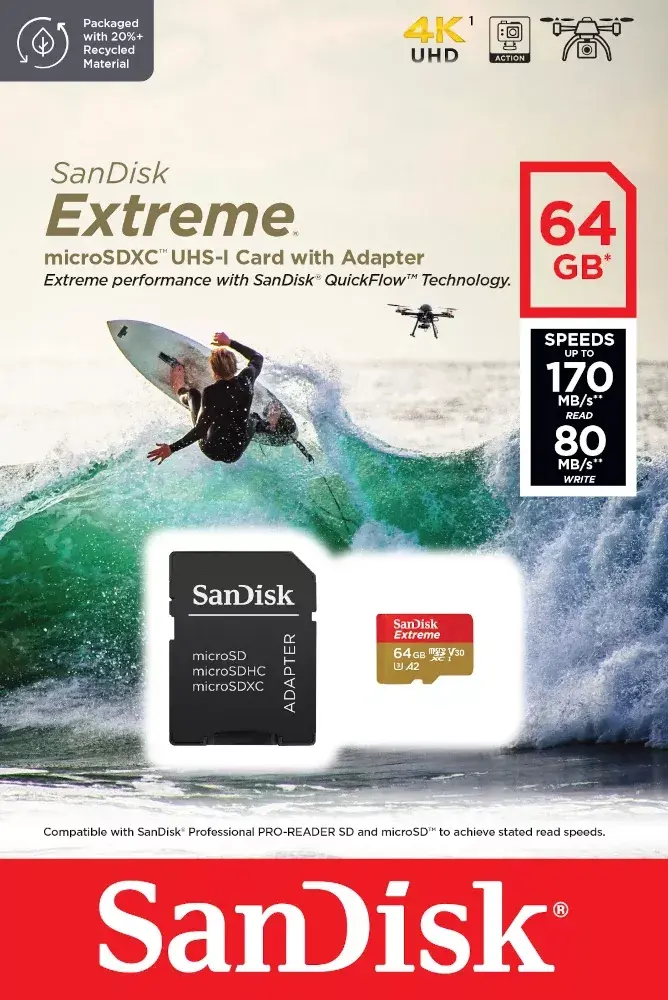 Флеш-память SanDisk 64GB MicroSDXC Extreme Photo 3