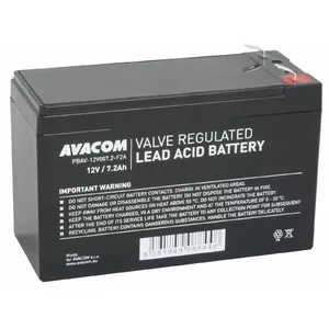 Sealed lead-acid battery AVACOM 12V 7.2Ah F2 for UPS and backup power