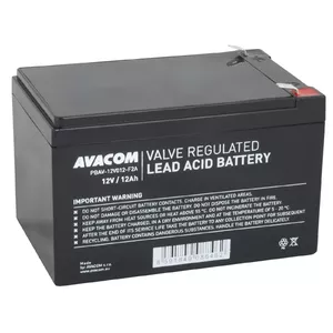 Sealed Lead Acid UPS battery AVACOM PBAV-12V012-F2A 12V 12Ah, 3.4 kg, black