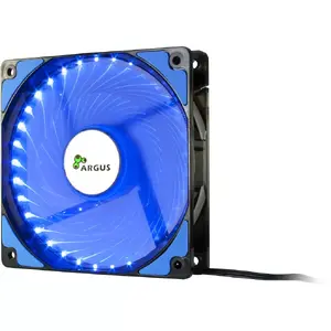 Fan Inter-Tech L-12025 Computer case Fan 12 cm Black Blue