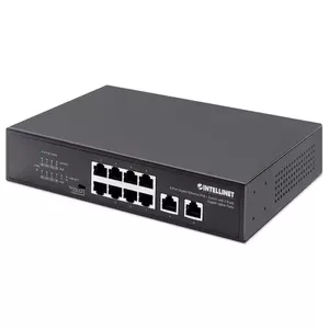 Intellinet 8-Port Gigabit Ethernet PoE+ Switch 120W 2 Uplink Ports