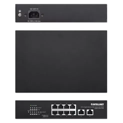 Intellinet 8-Port Gigabit Ethernet PoE+ slēdzis Photo 5