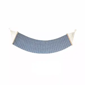 Karājamais šūpuļtīkls SPOKEY ZUNI 2 personām, kokvilna, 1000×2000 mm, maksimālais svars 120 kg, zils/balts