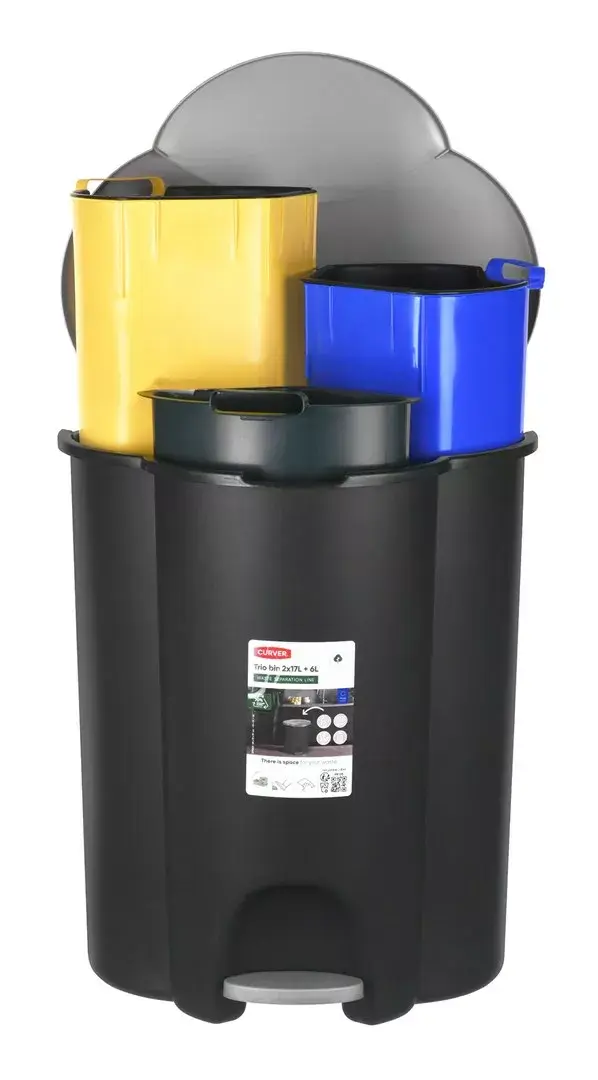 Trash Can Curver 254540 40L Black Pedal Photo 5