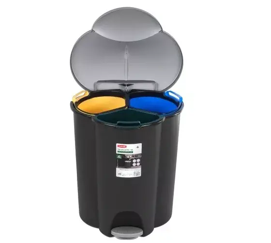 Trash Can Curver 254540 40L Black Pedal Photo 4