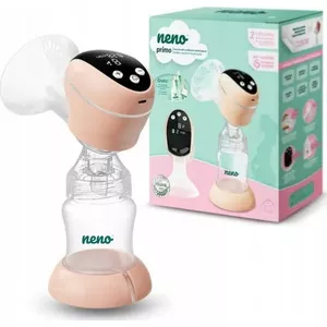 Elektriskais krūts pumpis neno Primo Two-Phase pārnēsājams elektroniskais, LCD displejs, pudele 150 ml, persiku krāsa
