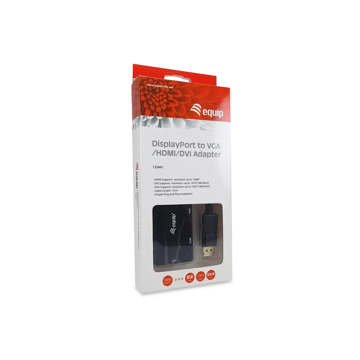 Adapter DisplayPort to VGA HDMI DVI Equip Photo 4