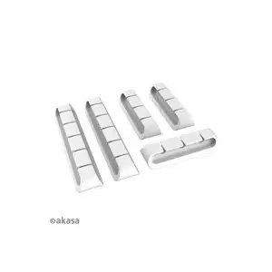 Держатель кабеля Akasa AK-MX339-WH, клеящийся белый органайзер для проводов, компактный
