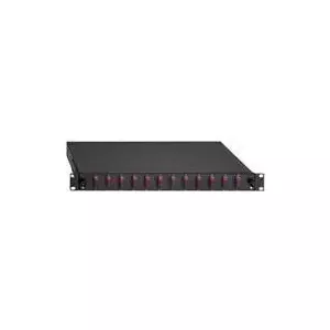 Fiber optic patch panel Rutenbeck 2280301240 LC Duplex MM 24 ports 1U, black RAL 9005