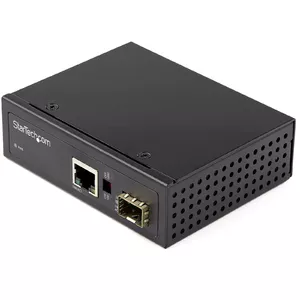 Industrial Fiber-to-Ethernet Media Converter StarTech IMC1GSFP — SFP to RJ45/Cat6, 10/100/1000 Mbps, Single-/Multi-mode, 12–56V DC, IP30