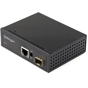 StarTech IMC1GSFP Промышленный медиаконвертер оптоволокно-Ethernet 10/100/1000 Мбит/с SFP в RJ45 гигабитная сеть 12-56В DC IP30