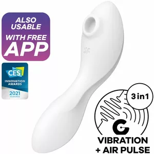Massager and Vibrator Satisfyer Curvy Trinity 5 with Air Pulse, App Control, Waterproof, 0.34 kg