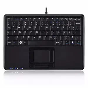 Клавиатура Perixx PERIBOARD-510 H PLUS — мини, проводная механическая USB, QWERTY UK English, черная, кабель 1.8 м, подставка для запястий
