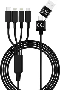 Charging cable Smrter Hydra ELITE 6in1 Lightning Black – Smrter multi-connector nylon cable