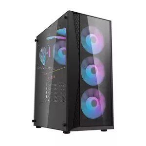 Darkflash DK352 Plus datora korpuss ar 4 ventilatoriem (melns)
