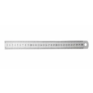 Steel ruler Grafitas 30 cm — straight measuring rule, 30 cm length