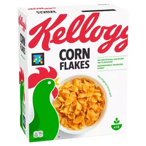 Kukurūzu pārslas Kellogg Company Corn Flakes 375 g Enerģijas vērtība 378 kcal