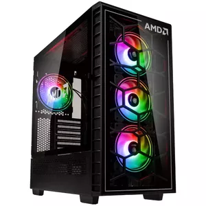 PC Case Kolink Observatory Y AMD SE ARGB Midi Tower Black, Transparent