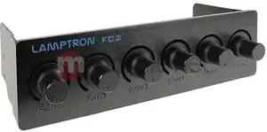 Ventilatoru kontrolieris Lamptron FC2 5,25" priekš PC, melns