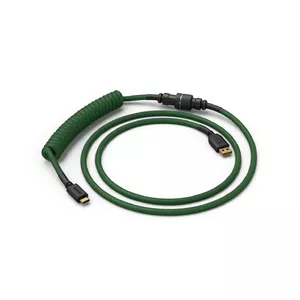 Coiled USB cable GLORIOUS GLO-CBL-COIL-FG — Green, 1.37 m, USB Type-A to USB Type-C