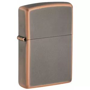Lighter Zippo 49839 Rustic Bronze — Windproof refillable metal lighter, classic Zippo case