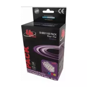Картридж UPrint Brother LC980 4PACK 16ml Черный + 16ml Ц/M/Ж