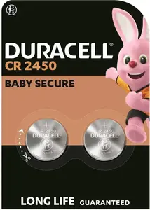 Vienreizlietojama litija pogbaterija Duracell CR2450 3V, 2 gab.