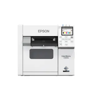 Epson ColorWorks CW-C4000e Tintes etiķešu printeris spīdīga melna tinte vadu USB griezējs 1200 x 1200 DPI Balts