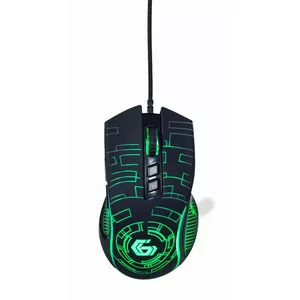 Игровая мышь GEMBIRD MUSG-RGB-01 — правая, 7 кнопок, 3600 DPI, USB Type-A, RGB-подсветка, кабель 1.5 м