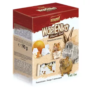 Mineral Block for Rodents vitapol ZVP-1057 — orange-flavored mineral stone 40 g, single piece