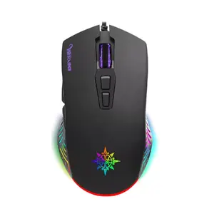 Ambidextrous INCA IMG-309 wired mouse — USB Type-A, 7200 DPI, 7 buttons, black, ABS