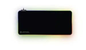 Gaming mouse pad INCA IMP-022 — extended 770×295 mm, black, stitched anti-fray edges, non-slip base, USB powered