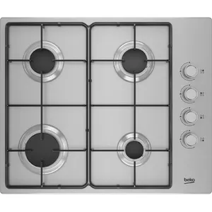 Встраиваемая газовая варочная панель BEKO HIBG64120SX с 4 зонами
