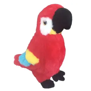 Plush Parrot Toy Beppe — 'Parrot ara red' 28 cm, soft stuffed bird