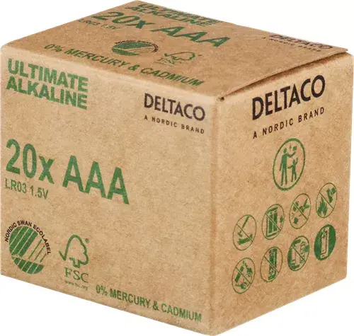 Одноразовая батарея Deltaco ULTB-LR03-20P Photo 4