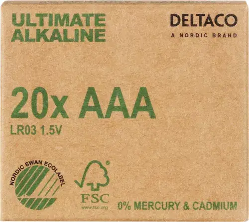 Одноразовая батарея Deltaco ULTB-LR03-20P Photo 5