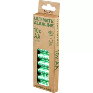 Vienreiz lietojamā baterija Deltaco Ultimate Alkaline AA Baterijas tips: Alkaline Baterijas izmērs: AA