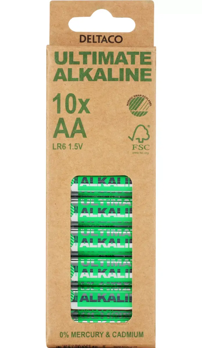 Vienreiz lietojamā baterija Deltaco Ultimate Alkaline AA Photo 2