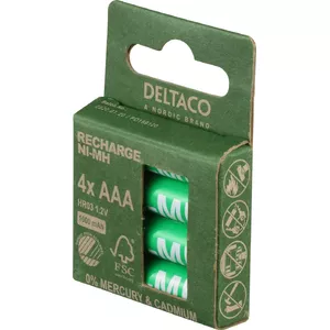 Аккумулятор Deltaco ULT-NH1000AAA-4P AAA NiMH 52г