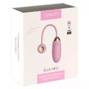Svakom Ella Neo uzlādējams ūdensizturīgs vibrators, kopējais garums 21 cm, ievietošanas 8,3 cm, Ø 3,3 cm, silikons
