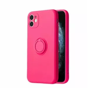 Силиконовый чехол-ринг iLike для Xiaomi Redmi 9C / 10A, розовый, мягкий защитный кейс с кольцом-держателем