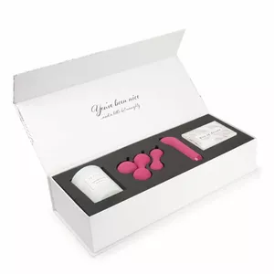 Silicone vibrator je joue Nice and Naughty Gift Set — pink, waterproof, rechargeable