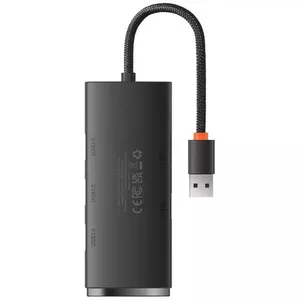 BASEUS HUB Lite sērijas četri vienā adapteris (USB-A līdz 4xUSB-A 3.0) Kabelis 0,25 m, melns (WKQX030001)