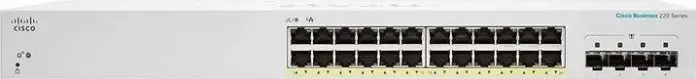 Pārvaldāms slēdzis Cisco CBS220-24P-4G 24 porti