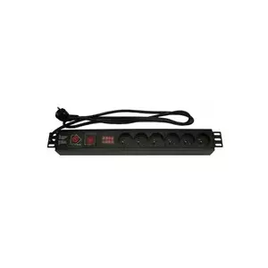 Power Distribution Panel XtendLan ZASUVKA6N-VM-19 19" 6×230V 16A sockets rack mount